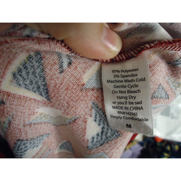 LuLaRoe Cassie Pencil Skirt Stretch Colorful Multicolored Triangle Print Med - Picture 3 of 6